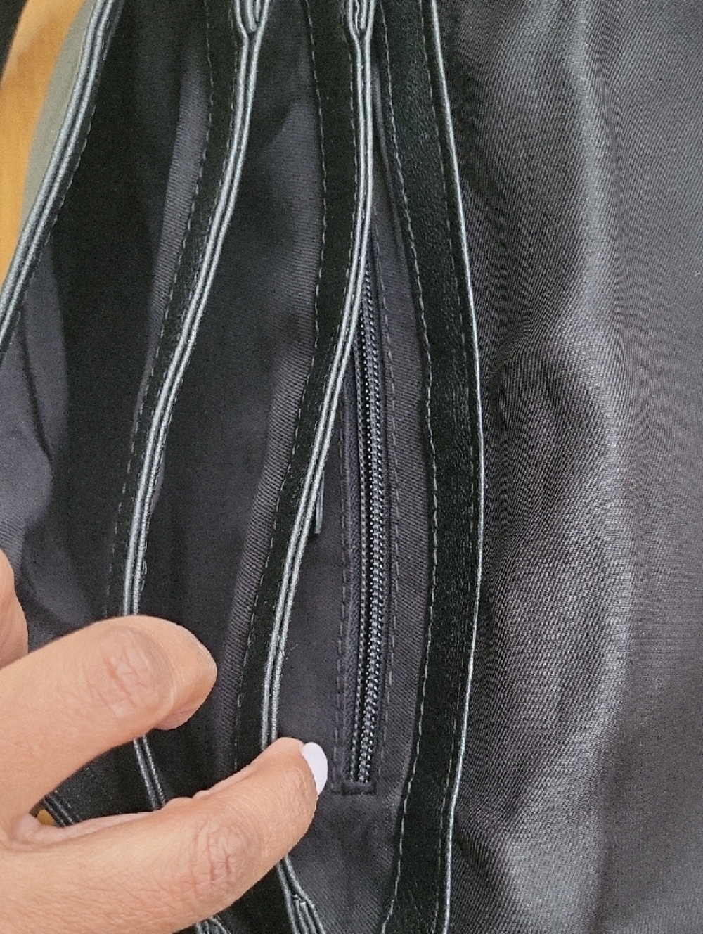 Asos Black Fold-Over Leather Crossbody Bag View 4